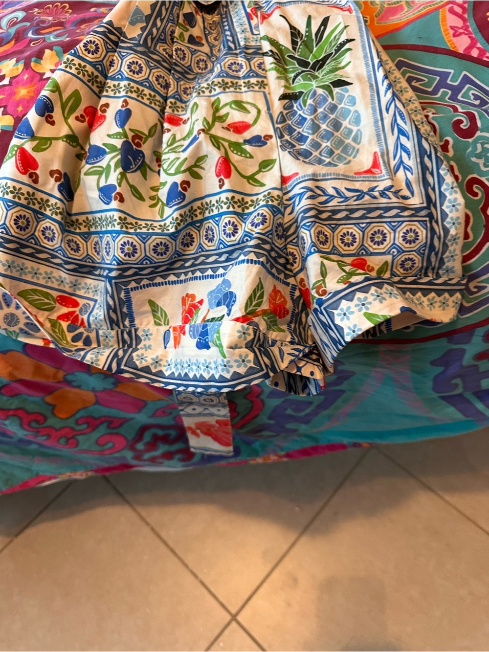 FARM Rio Multicolor Tropical Parrot Belted Romper - Picture 5 of 9